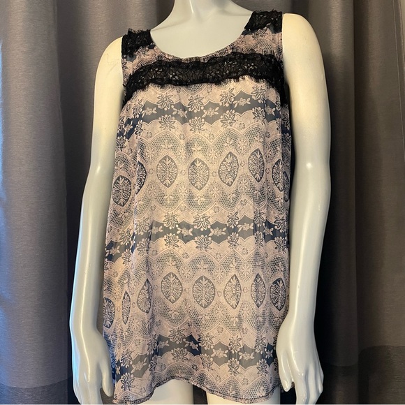 EUC Mystree sheer tunic top in size M. - Picture 1 of 7